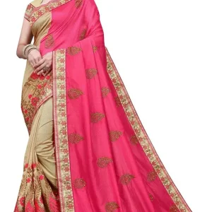 Embroidered Bollywood Net Saree  (Multicolor)