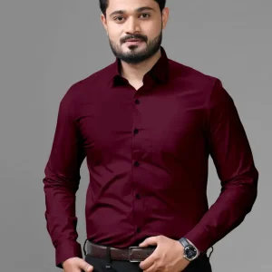 Men Regular Fit Solid Spread Collar Casual Shirt